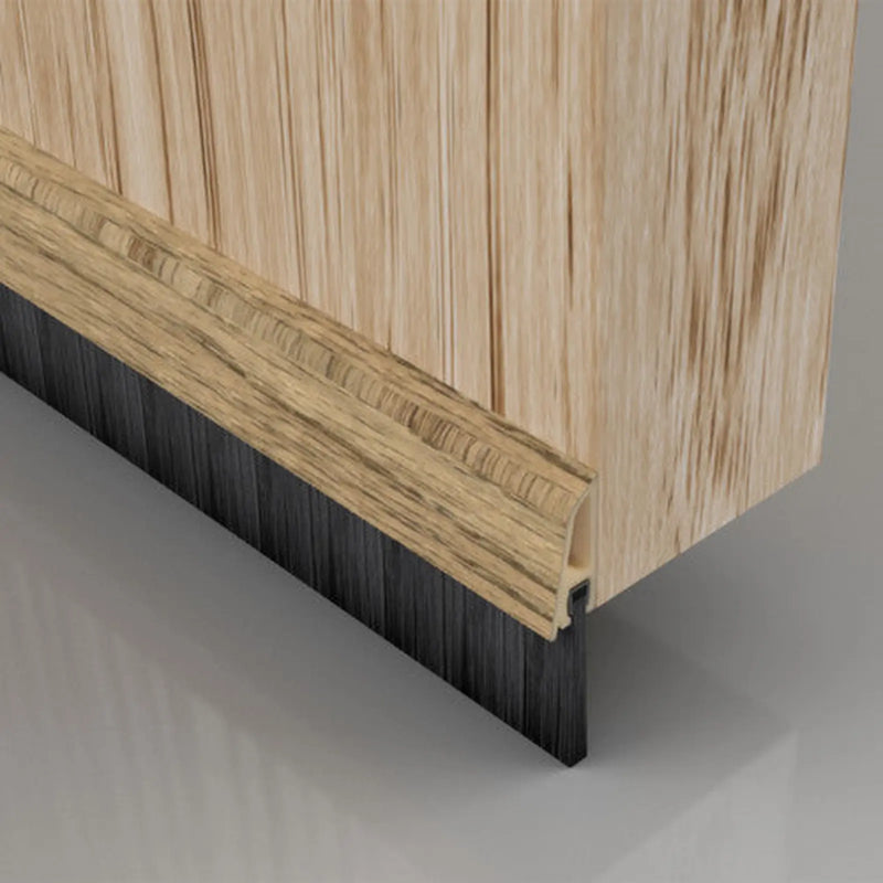 Centurion Warmseal Brush Threshold Strip, Light Oak Effect, 838mm - Pack of 5