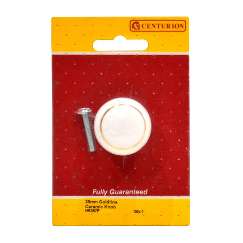Centurion 35mm Goldline Ceramic Knob - Pack of 5