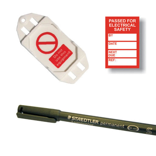Centurion 'PAT Testing' Mini Tag Insert Kit, Red