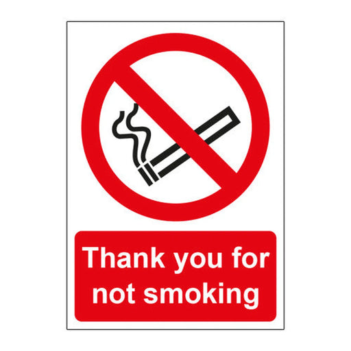 Centurion Thanks for not smoking 1.2mm Recyclable PP (148 x 210mm) - Min Order 2