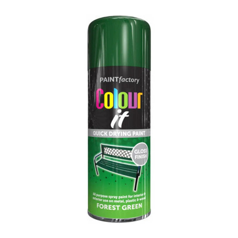 Centurion Paint Factory Colour It Gloss Paint, Forest Green (400ml) - Pack of 12