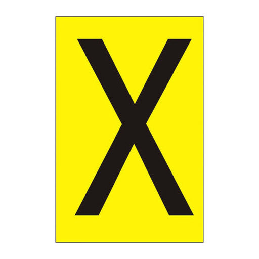 Centurion Character 'X' - Yellow Vinyl - 50mm - Pack of 10 - Min Order 2