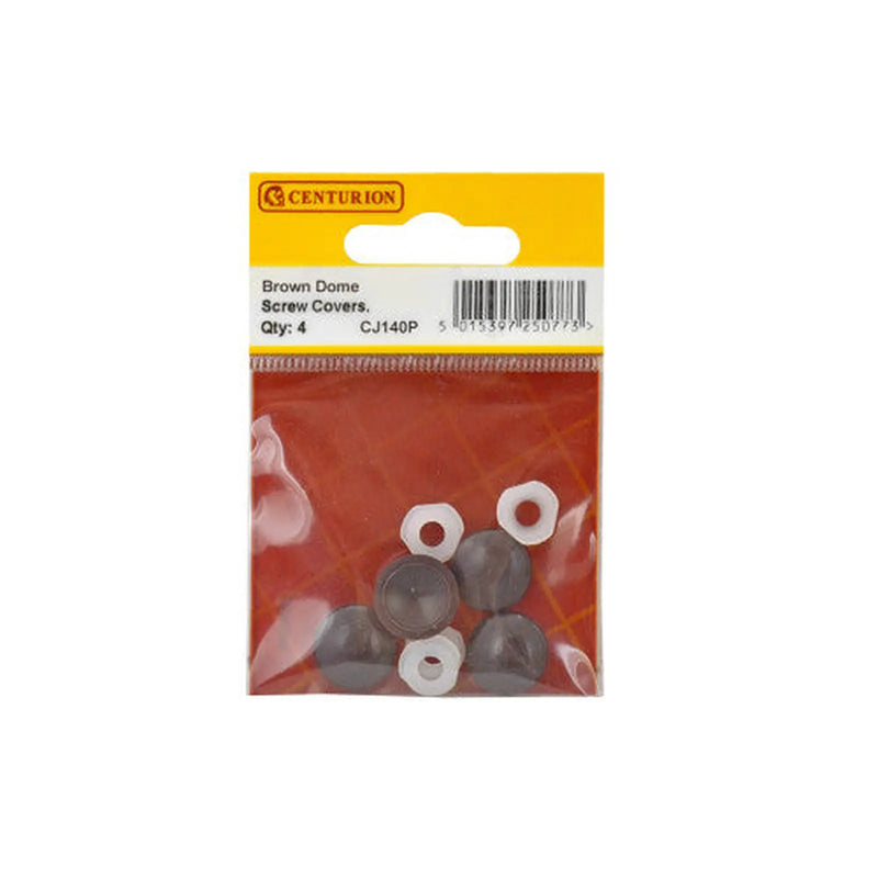 Centurion Brown Plastic Dome Screw Cover (Pack of 4) - Pack of 5