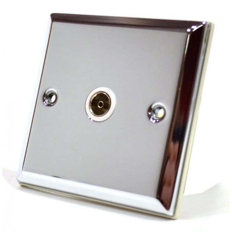Centurion Polished Chrome Single Coaxial Socket - Min Order 4