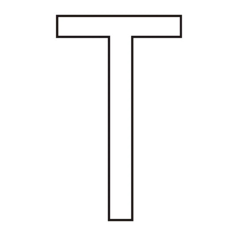 Centurion Character 'T' - White Vinyl - 75mm - Pack of 10 - Min Order 2
