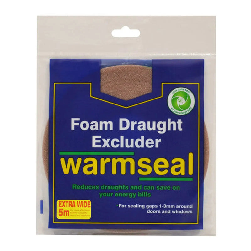 Centurion Warmseal Extra Wide PVC Foam Draught Excluder, Brown, 5m - Pack of 5