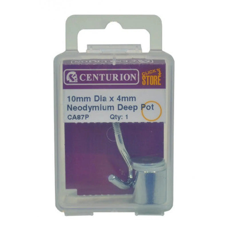 Centurion 10mm Diameter x 4mm Neodymium Deep Pot Magnets - Pack of 5
