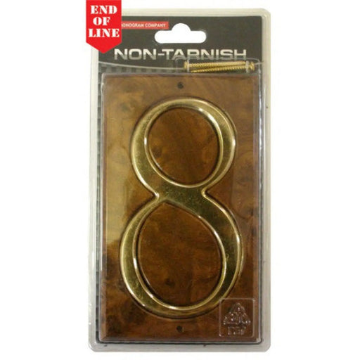 Centurion Walnut/Gold Numbered Plaque 8 - Min Order 4