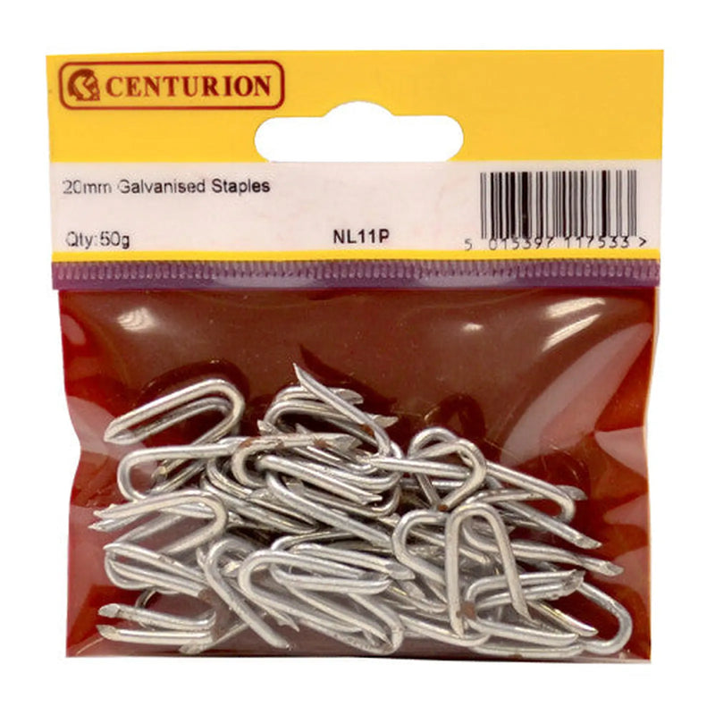 Centurion 20mm Galv Staples - Pack of 5