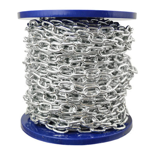 Centurion Steel Welded Straight Link Chain, Zinc Plated, 4mm x 19mm x 30m