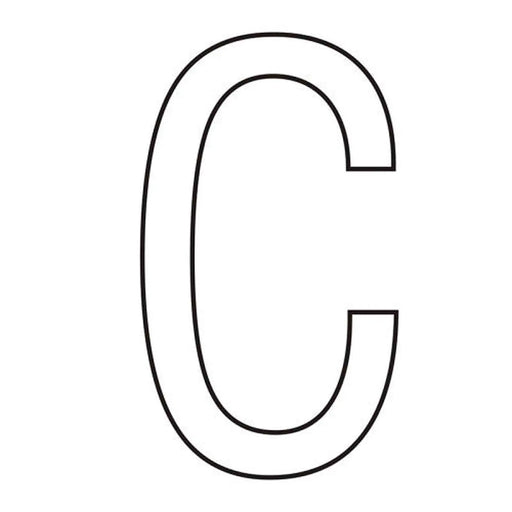 Centurion Character 'C' - White Vinyl - 75mm - Pack of 10 - Min Order 2