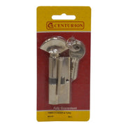 Centurion Euro Profile Cylinder and Turn, Nickel Plated, 70mm - Pack of 3