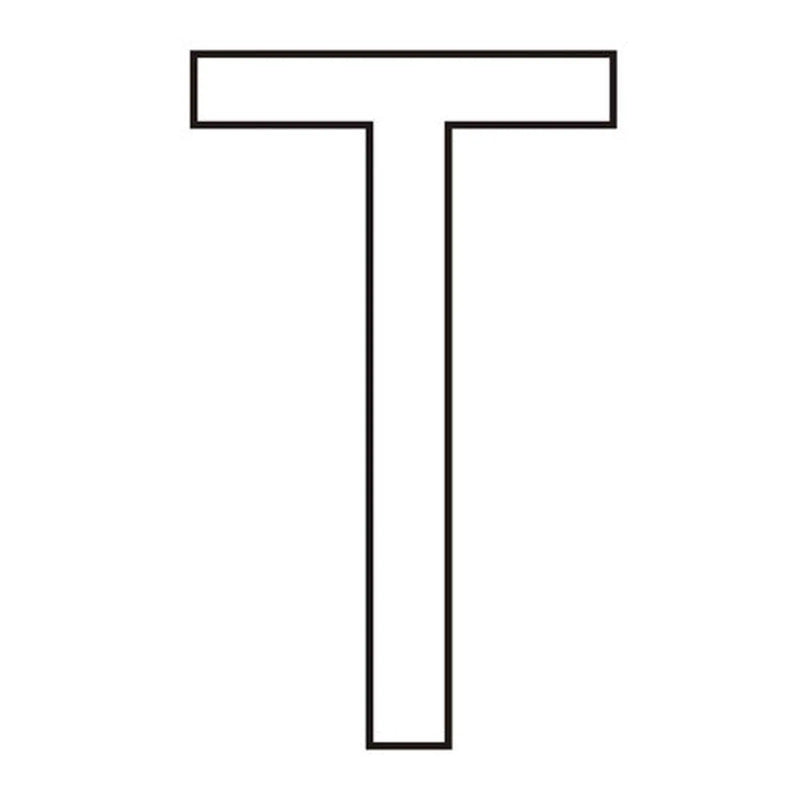 Centurion Character 'T' - White Vinyl - 50mm - Pack of 10 - Min Order 2