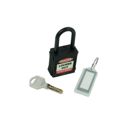 Centurion Safety Lockout Padlocks, Nylon Shackle, Black (each)