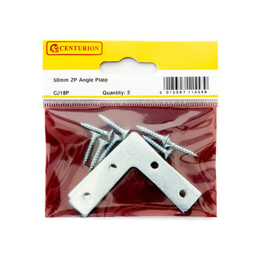 Centurion 50mm ZP Angle Plate (Pack of 2) - Pack of 5