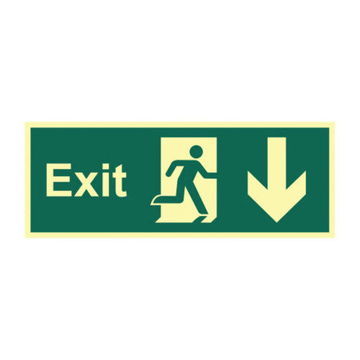 Centurion Exit Arrow Down - PHO (400 x 150mm)