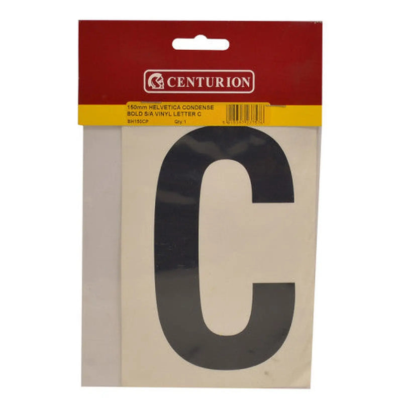 Centurion 150mm Black Self Adhesive Vinyl Letter C - Pack of 5