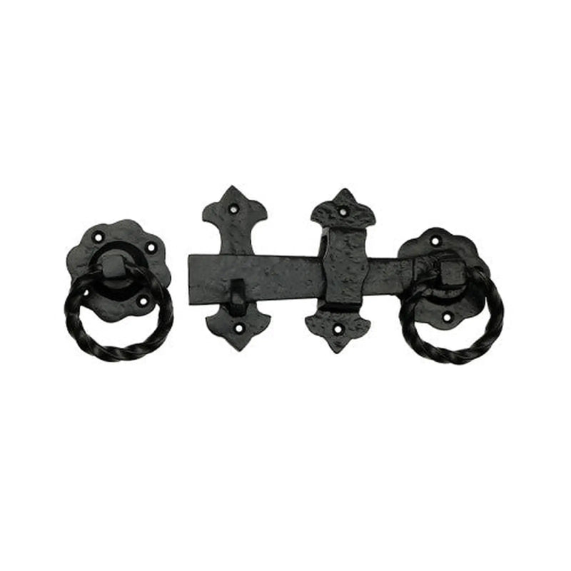 Centurion Fleur De Lys Twist Handle Gate Latch, Black, 125mm - Pack of 2
