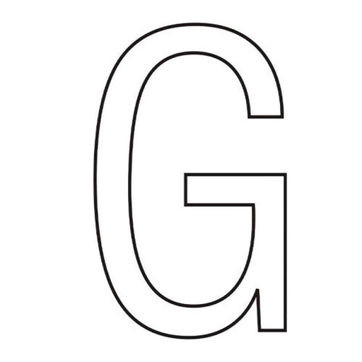 Centurion Character 'G' - White Vinyl - 75mm - Pack of 10 - Min Order 2