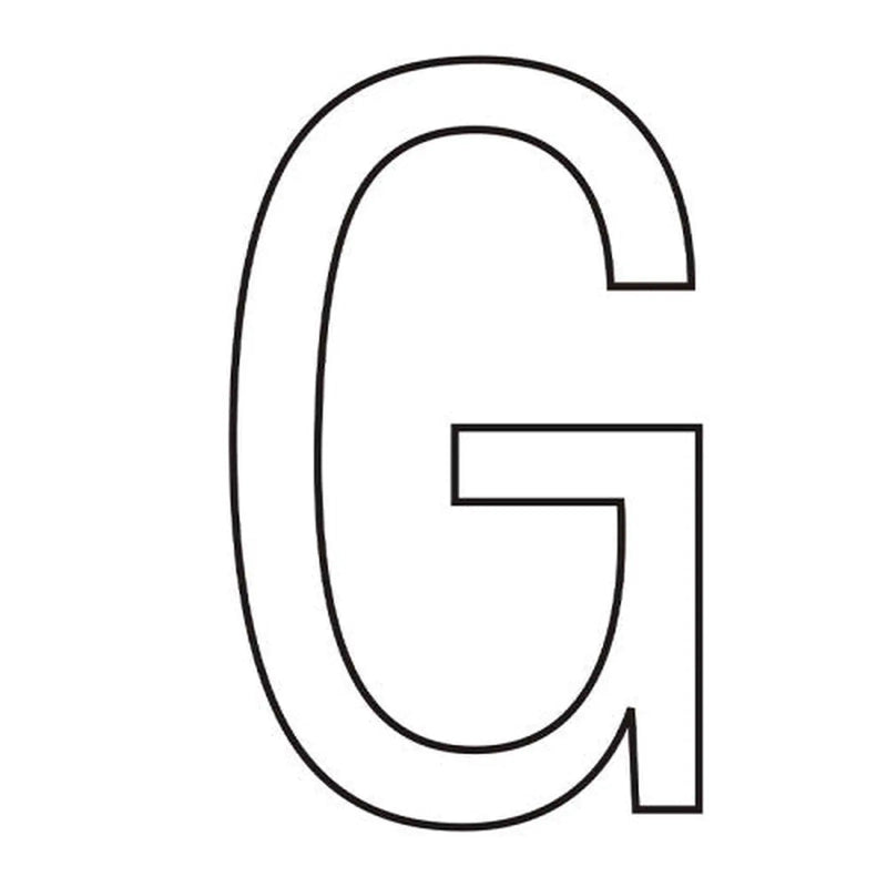 Centurion Character 'G' - White Vinyl - 75mm - Pack of 10 - Min Order 2