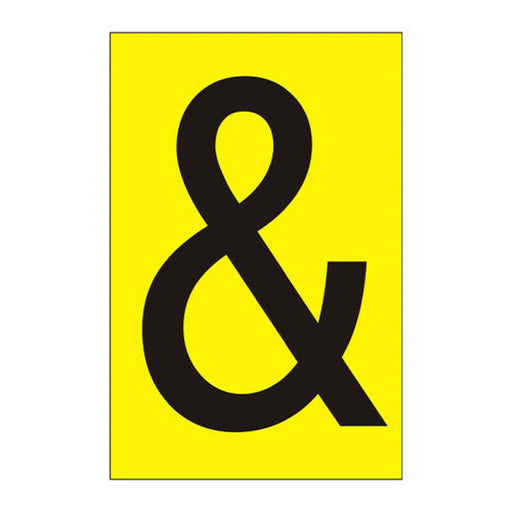 Centurion Character '&' - Yellow Vinyl - 75mm - Pack of 10 - Min Order 2