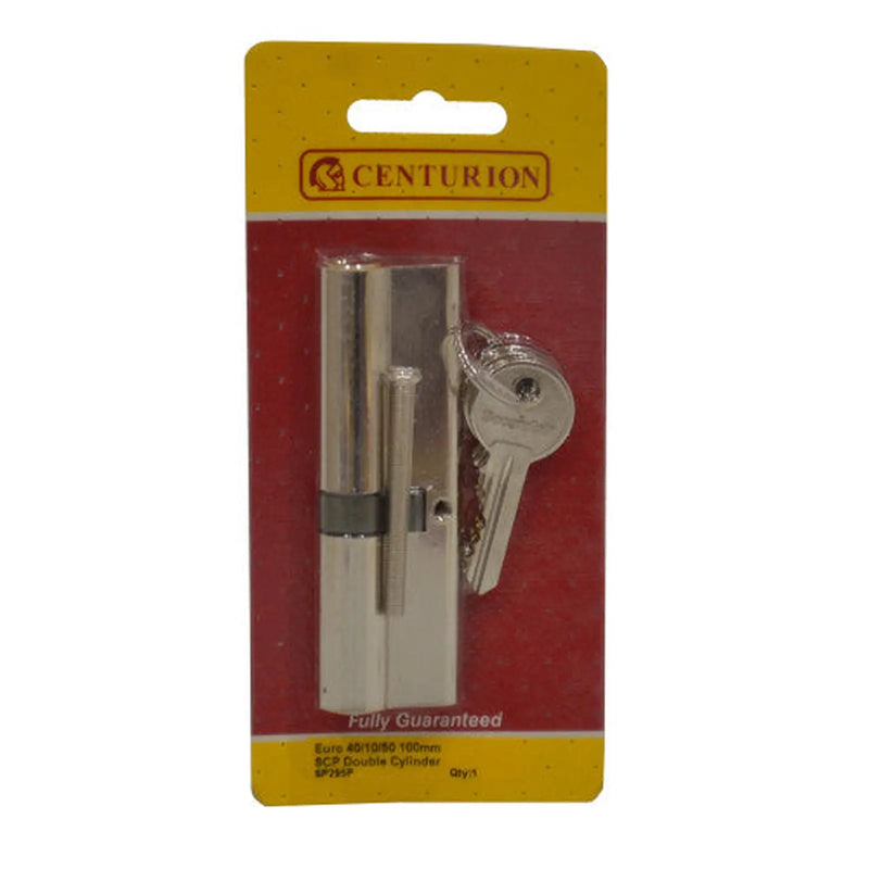Centurion Euro Profile Cylinders, Nickel Plated, 100mm - Pack of 3