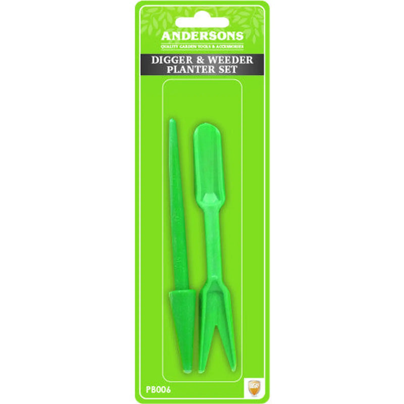 Centurion Dibber & Weeder Planting Set, Green, 2 Pack - Pack of 12