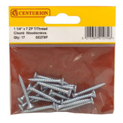 Centurion 1 1/4" x 7 ZP Cross Recessed Hardened Twin Thread Woodscrews with - Pack of 5