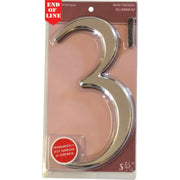 Centurion Glass/Silver Numbered Plaque 3 - Pack of 5