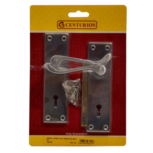 Centurion Satin Chrome Lever Lock Set, 145mm x 40mm