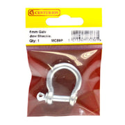 Centurion Steel Bow Shackles, Galvanised, 6mm x 25mm x 18mm - Pack of 5