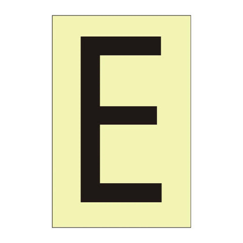 Centurion Character 'E' - Photoluminescent Vinyl - 75mm - Min Order 6
