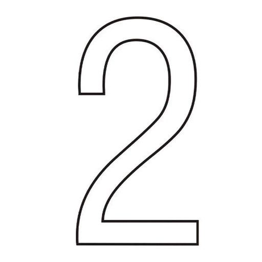 Centurion Character '2' - White Vinyl - 75mm - Pack of 10 - Min Order 2