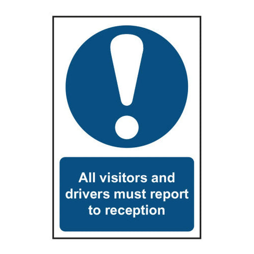 Centurion All visitors & drivers must report to reception 1.2mm Recyclable PP (200 x 300mm)