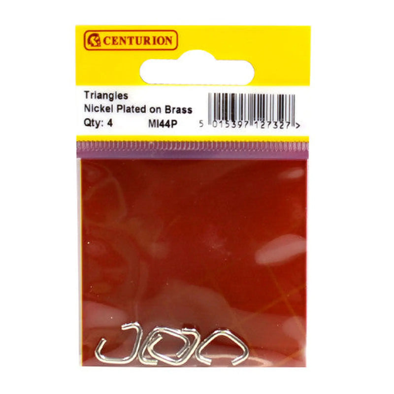Centurion Solid Brass Triangles, Nickel Plated, 1.8mm, 15g - Min Order 6
