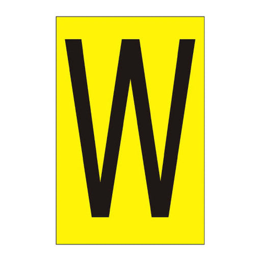 Centurion Character 'W' - Yellow Vinyl - 50mm - Pack of 10 - Min Order 2