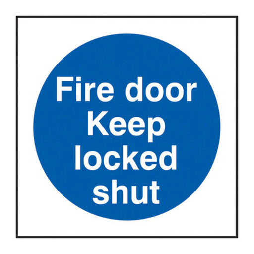 Centurion Fire Door Keep Locked Shut' Labels, Self-Adhesive Vinyl, (100mm x 100mm) (Roll of 100)