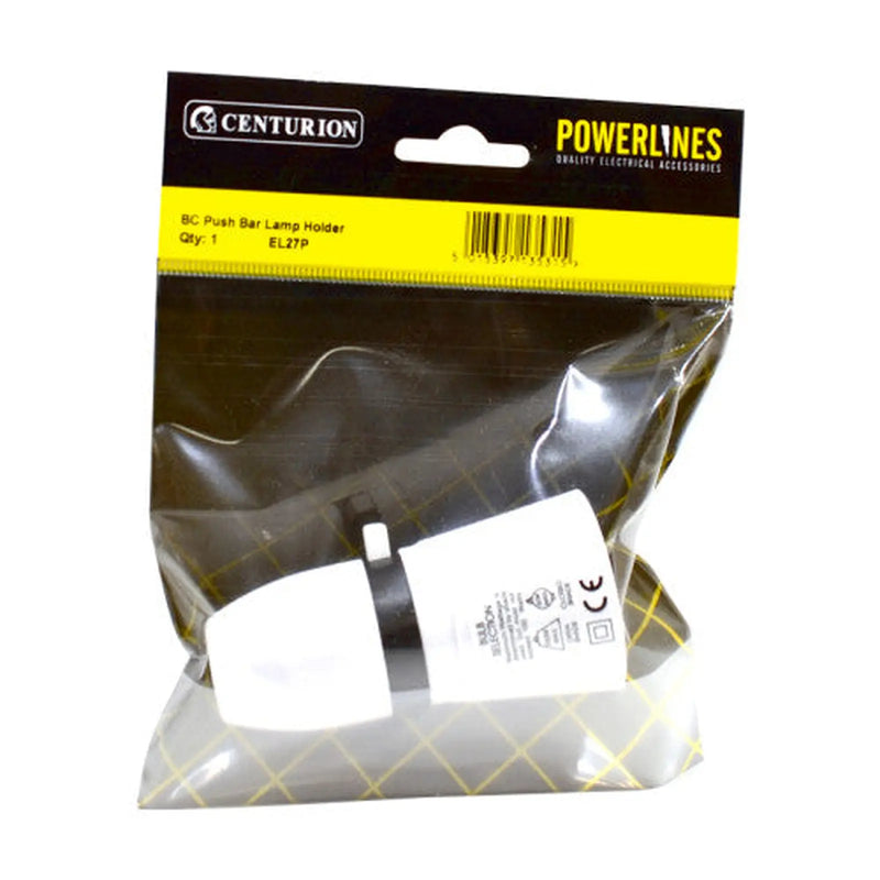 Centurion BC Push Bar Lamp Holder-EL27P - Pack of 5