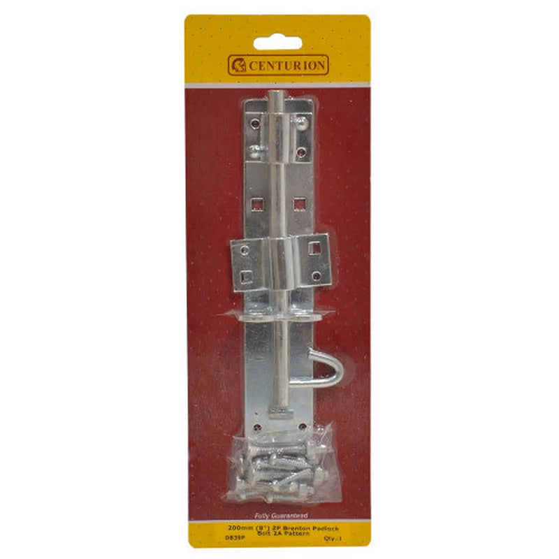 Centurion Medium Brenton Padbolts, Zinc Plated, 200mm - Pack of 5