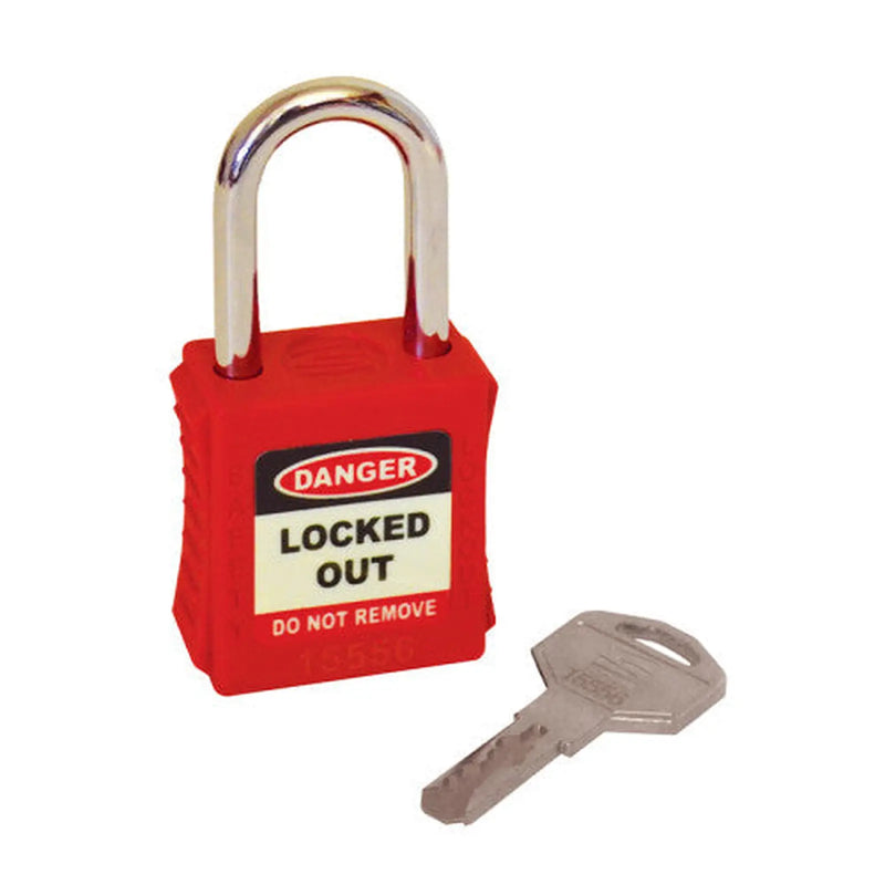 Centurion Safety Lockout Padlocks, Standard Shackle, Red (each)
