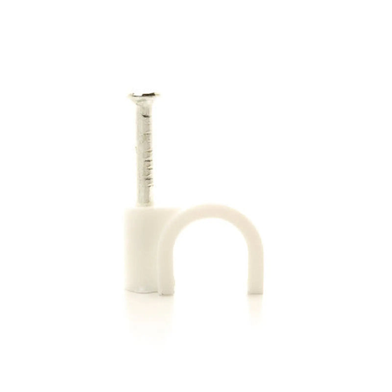Centurion White Cable Clips 8mm - Pack of 100