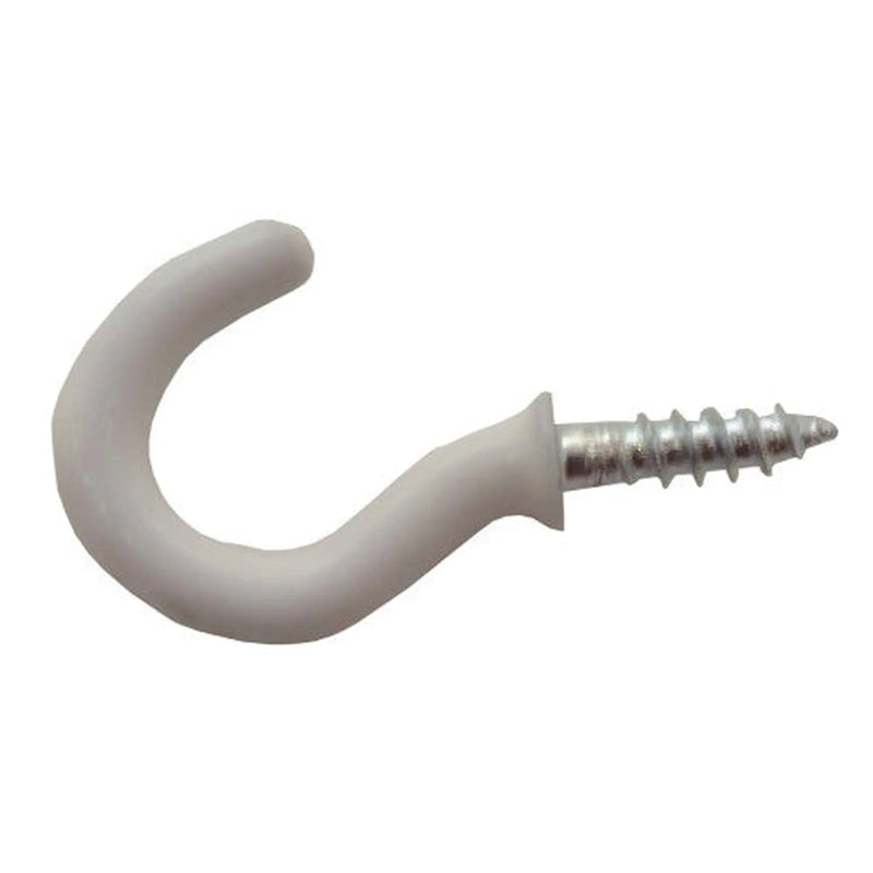 Centurion 19mm White PVC Shouldered Cup Hooks - Pack of 100