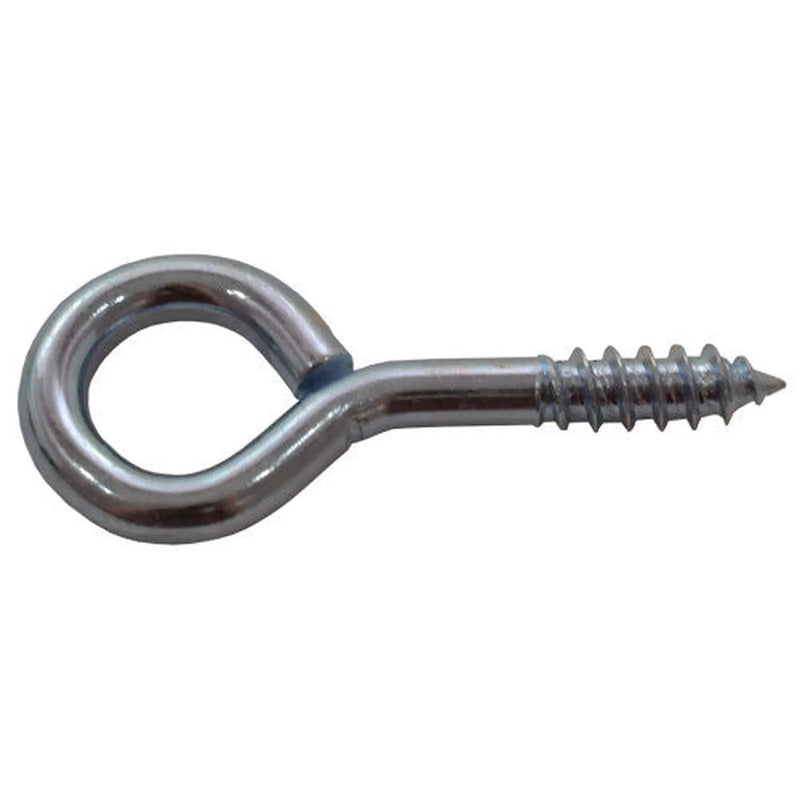 Centurion Steel Screw Eyes - Zinc Plated - 65mm x 6mm - Pack of 100