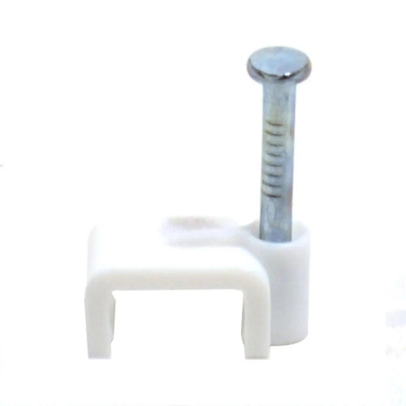 Centurion White T+E Cable Clips 2.5mm - Pack of 100