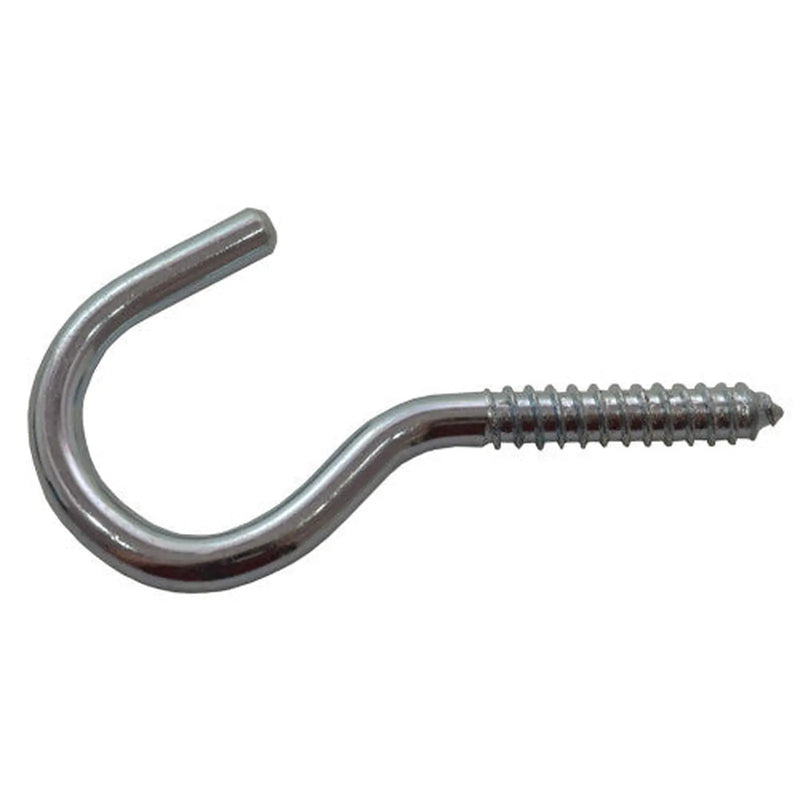 Centurion Steel Screw Hooks - Zinc Plated - 100mm x 18mm - Pack of 50