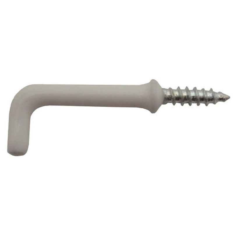 Centurion 38mm White PVC Shouldered Dresser Hooks - Pack of 100