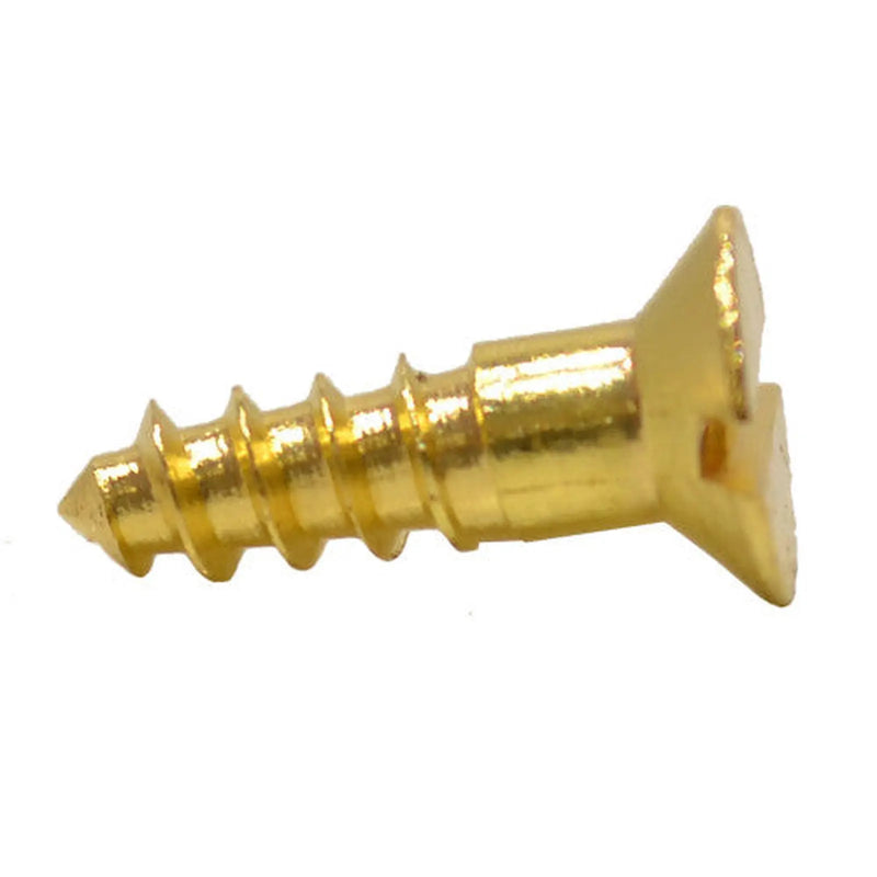 Centurion 1/2" x 6 Slotted Brass Woodscrew - Countersunk Head - (200)