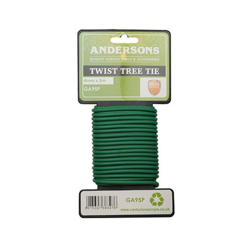 Centurion Garden Sponge Twist Tie, Green, 4mm x 5m - Pack of 12
