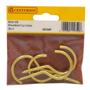 Centurion 50mm EB Shouldered Cup Hooks (Pack of 4) - Pack of 5