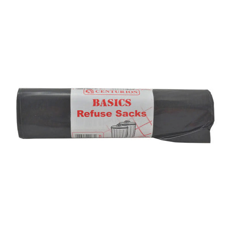 Centurion Basic Refuse Sacks, Black, 80 Litre Capacity - Pack of 5